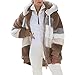 Callan Femmes Manteau Veste en Peluche Parka Fausse Manches Longues Sweat à Capuche Chaud Veste Polaire Teddy-Polaire Veste en Fausse Fourrure, B-kaki, XL