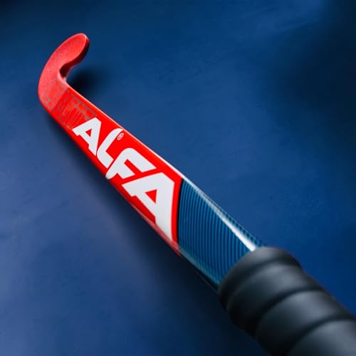 Image of A L F A Limited Edition Composite Hockey Stick (Scoop Bend, 37 INCHES RED)
