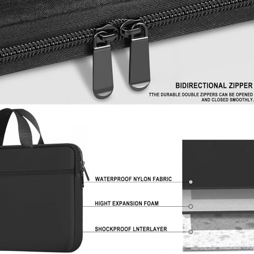 Image of Laptop Bag 15.6 Inch, Durable Briefcase Handbag Protective Computer Case