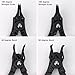 Rowiz 4 in 1 Snap Ring Pliers Set for Removal of Retaining Clip Circlip Snap Rings Wrist Pin Clips Internal External CirClips Automotive and Engine Repair Projects