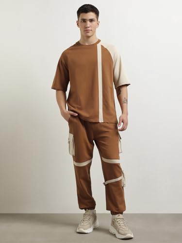 Image of NOBERO Mens Cotton Blend Striped Co-Ord Sets