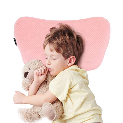 Bammax Toddler Pillow, Baby Pillow, Baby Sleeping Pillow with Pillowcase, Soft Breathable Memory