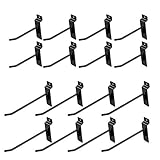 Honesty Slatwall Hooks,16 (8 Each 4inch and 6inch) Retail and Exhibition Products,Hanger Display,Display Panel Hooks, Display Perfectly Item & Products for Your Room Garage, Metal &Black