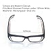 Clear Daytime Blue Light Blocking Computer Fitover Glasses, Nylon Frame, Fits Over Prescription Glasses, Reduces Eye Strain, Fatigue, and Migraines, 100% UV Block, Premium Case