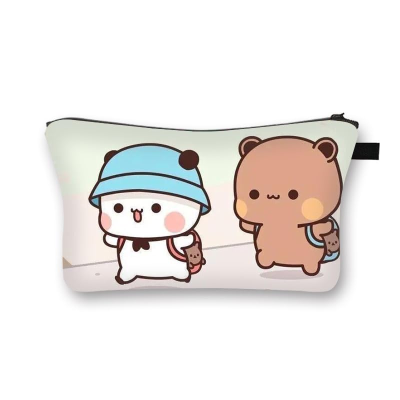 Yiakikio Cosmetic Bag Makeup bags for women,Small makeup pouch Travel bags for toiletries waterproof Bubu Dudu bears Pattern (15)