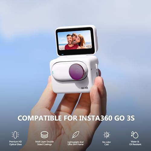 Tomat Zestaw filtrów do Insta360 GO 3S, CPL UV ND8 ND16 ND32 ND64 filtr do Insta360 GO 3S, akcesoria do aparatu, wielowarstwowe szkło optyczne HD