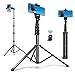 Portable 40 Inch Universal Selfie Stick, Bluetooth Selfie Stick Tripod with Wireless Remote, Extendable Mini Aluminum Alloy Handheld Monopod Selfie Stick Compatible with iPhone Samsung DSLR GoPro