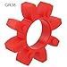 GR38 Industrial Drive Coupler Insert for Machinery, Polyurethane Shaft Coupling with Vibration Damping, Compatible with GR14/19/24/28/38/42/48/55/65/75/90/100/110/125 Models, Red(GR38)