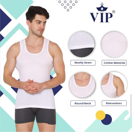 VIP Supreme Men's Cotton Vest (Pack of 3) - Image 3