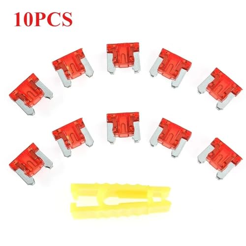 Set de 10 fusibles pequeños mini automóvil de hoja eléctrica 5A 7.5A 10A 15A 20A 25A 30A 35A 40A (35A, Medio) miniatura 2