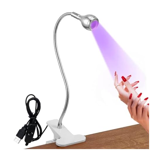 Luz Led UV Lanterna Mesa com Garra Secagem Unhas Gel Cabine