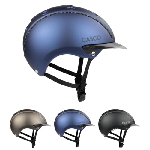 RL24 - Reithelm Mistrall-1 von Casco inkl. Schutzbeutel – Reitkappe Damen, Herren & Kinder – leicht, optimal belüftet & Perfekter Sitz – Reiterhelm in Prime Marine matt – Gr. L (58-62cm)