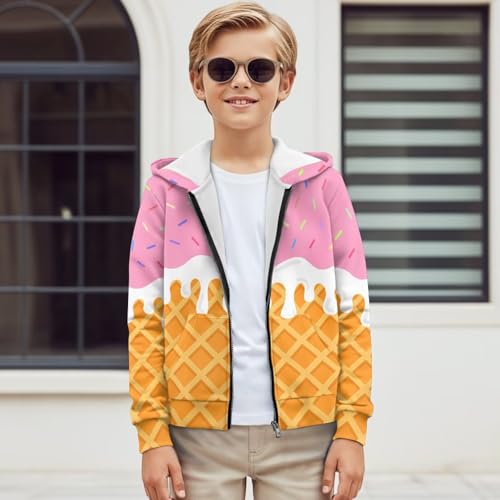 Unisex Boys Girls Zip Up Hoodies Sweatshirts Kids Long Sleeve Hooded Jacket Pullover with Pockets Fall Clothes4