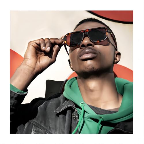 Vintage Big Square Frame Plastic Sunglasses for Women Men, UV400 protection Sun Glasses3