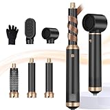 Blow Dryer Brush 5 in 1, Negative Ion Hair Dryer Brush Set Upgrade Hot Air Brush Air Styler Curling Wrap Air Curler, Curling Iron Hair Styling Tools As A Gift for Straight/Curl/Drying/Smoothing