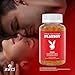 Playboy - Maca Root Gummies for Women and Men (60 Count - Peach Flavored) - Boost Sexual Vitality, Libido, Fertility - Supplement - 100% Natural, Vegan Non GMO - 4:1 Extract Maca Peruana
