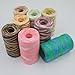 ALLWSLucky Colored 393 Feet Raffia Paper Ribbon, Colorful Packing Paper String Section Dyeing Raffia Ribbon for Gift Wrapping and DIY Decoration (Brown)