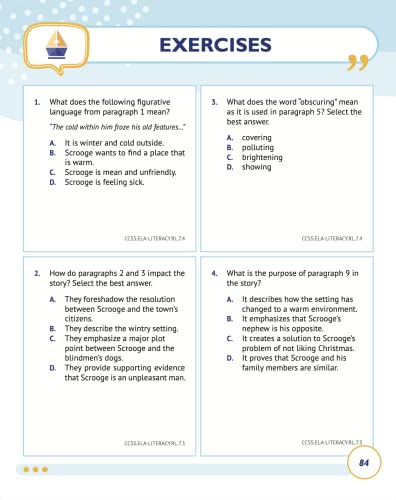 image for 7th Grade Common Core ELA (English Language Arts): Daily Practice Work
