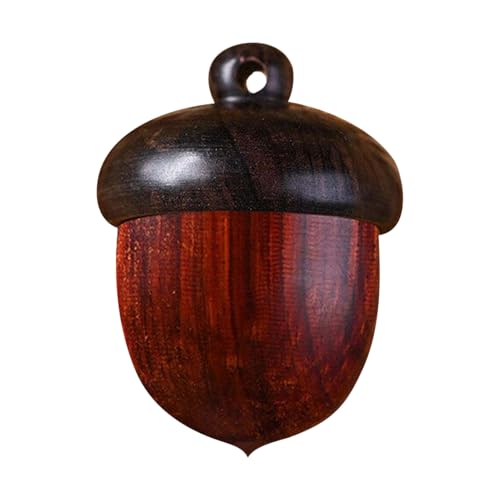 Caja De Píldoras - Estuche De Viaje En Forma De Tuerca De Pino De Madera - Organizador De Píldoras Médicas, Organizador Lindo De Pastillas Como Colgante Para Suplementos De Aceite De Hígado De Bacalao