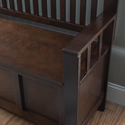 Linon Home Dcor Linon Home Decor Cynthia Storage Bench, 50"W X 17.25"D X 32"H, Walnut #TOP5