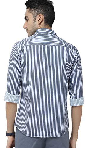 Image of The Indian Garage Co Men Slim Fit Abstract Printed Full Sleeves Spread Collar Casual Shirt