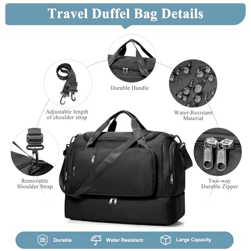 BJLFS Travel Duffel Bag Weekender Bag for Women with Shoes Compartment by BJLFS - Used condition - Image 7