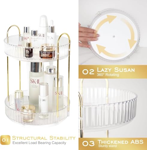 Large Rotating Makeup Organizer for Vanity & Bathroom Storage - Image 4