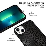 2 Pack Cute Cheetah Print for Apple iPhone 13/14 6.1" Phone Case,Luxury Leopard Pattern Design Cases Soft Silicone Slim TPU Shockproof Protective Bumper Cover for Women Girls-Black & White - Image 3