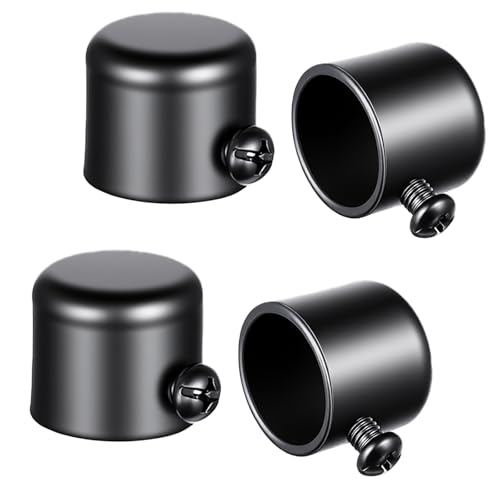 4 PCS Metal Finials for Curtain Rods Ends Screw, Curtain