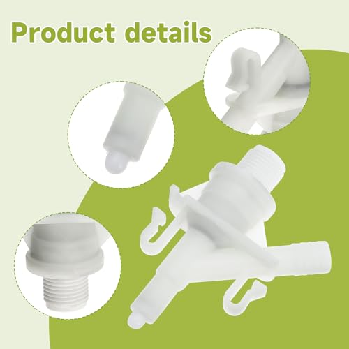 Image of Toilet Water Valve Kit Replace 385311641 for Dometic Sealand 300 301 310 311 320 321 Pedal Flush Toilet for RV Camper Marine (Pack of 2)