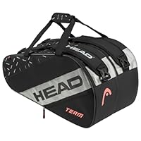 HEAD Unisex-Adult Team Padel Bag L Padeltasche, Schwarz/Ceramic, L