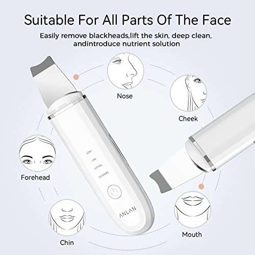 Skin-Scrubber-ANLAN-Ultrasonic-EMS-Ion-Exfoliating-Device-Face-Cleanser-and-Blackhead-Remover-Pores-Cleaning-Wrinkle-Remover-Comedone-Extractor-Skin-Care-with-4-Modes-USB-Rechargeable