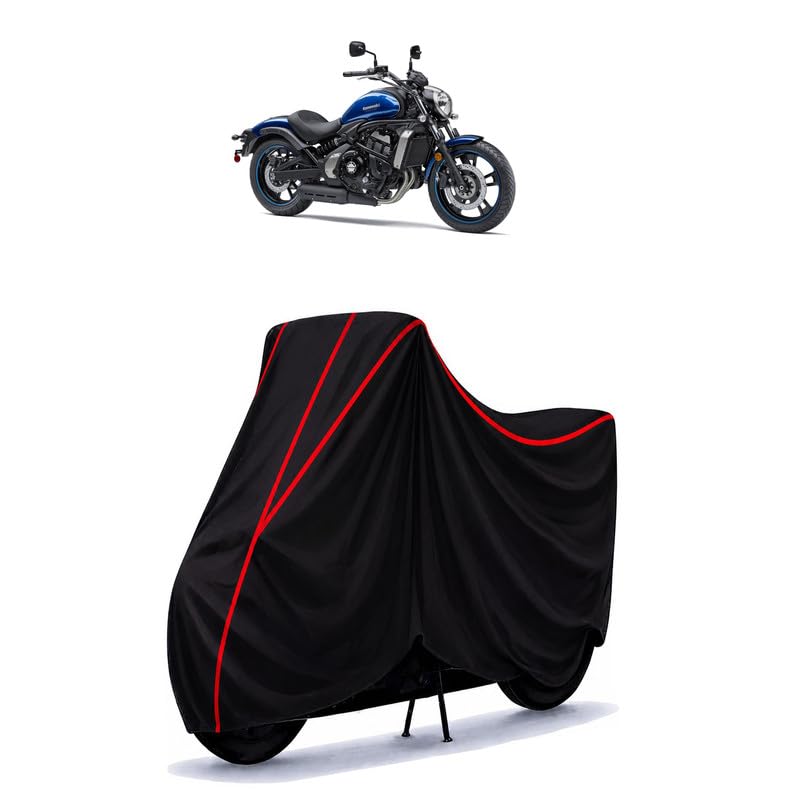 Image of Vulcan S ABS Water Resistant Bike Cover for All Motorcycles & Rain | Heavy Duty Taffeta Fabric | UV Protection, Dustproof, Scratchproof | All Weather Two Wheeler Body Cover with Elastic Bottom