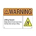 Produktbild Warning LIF g Hazard Single Person Lift Cause Injury Blechwand Zeichen Vintage Eisen Malerei Retro Kunst Warnung Metall Plaque Decor für Straße Cafe Bar Schlafsaal Cafeteria