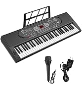 Amazon.co.jp: 電子ピアノ 61鍵盤 キーボード ピアノ 70デモ曲 200音色