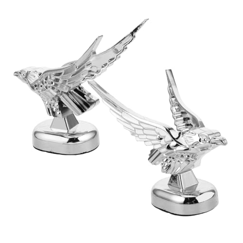 Happyyami 2Pcs Eagle Hood Ornament for Cars and Trucks Unique Decoration Easy to Install Fit Durable Design for Enhanced Aesthetic Appeal Automotive