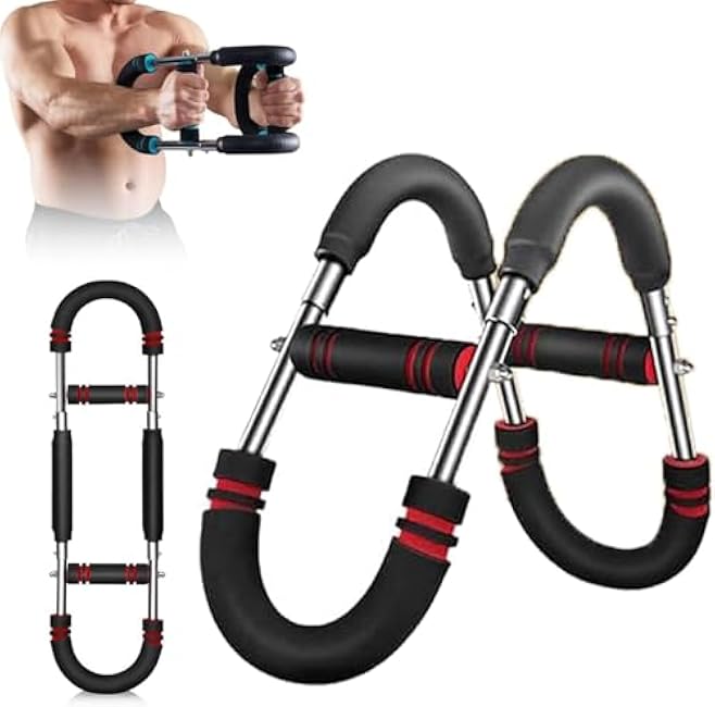 Saker Twister Arm Trainer, PowerTwist Arm Trainer, Adjustable Forearm Strengthener, Arm Exercise Equipment, Chest Workout Equipment, Portable Spring Resistance for Home Workout Equipment