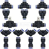 Photo Gallery connettori pneumatici, cesfonjer 16 pcs raccordi rapidi da pneumatico kit, per tubo pu/pe/nylon da 8 mm (y + t + l + i tipo + controllo valvola a farfalla Photo Gallery connettori pneumatici, cesfonjer 16 pcs raccordi rapidi da pneumatico kit, per tubo pu/pe/nylon da 8 mm (y + t + l + i tipo + controllo valvola a farfalla