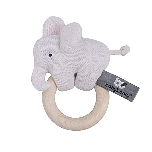 baby's only 855401 Holz-Greifling / Rassel Elefant klassisch rosa