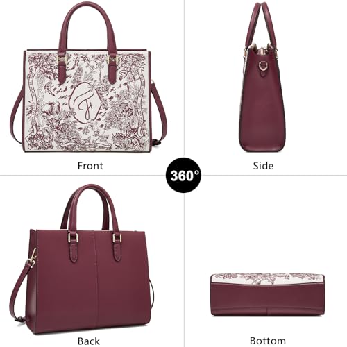 Image of FOXLOVER Medium Tote Bag for Women Designer Vintage Satchel Handbags Top-handle Purses