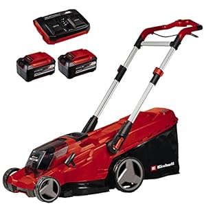 Einhell Accu Grasmaaier RASARRO 36/42 Kit Power X-Change (36 V, maaibreedte 42 cm, tot 725 m², koolborstelloos, opvangbak van 50 L, mulchfunctie, incl. 2x 5.2Ah + 1x DUO-lader)