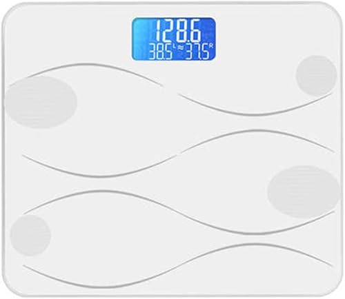 DOUBA - Báscula digital electrónica de grasa corporal báscula de peso inteligente báscula de piso y baño índice de equilibrio de IMC color un color