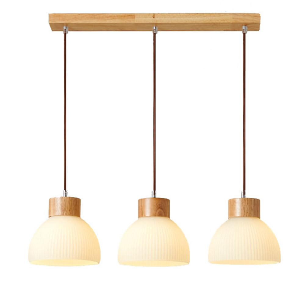 Lámpara de techo de vidrio blanco para comedor y mesas de cocina