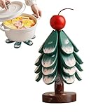 Posavasos para árbol de Navidad, posavasos de madera para comida caliente, decoración para mesas de cocina, decoración para invitados de picnic, ollas, tazas, platos, cuencos