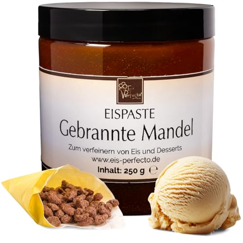 Gebrannte Mandeln Eispaste Variegatos Eis Desserts Pralinen Zum Verfeinern von lecker Eis Getränke Kuchen Kekse Tortencremes Eiscremes Inhalt 250 g