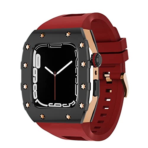 Kit modification Apple Watch cadre métal et bracelet de montre pour iWatch 44mm 45mm