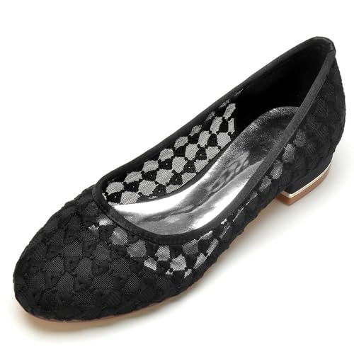 Women's Foldable Ballet Flats – Lace-Up Round Toe Comfort Lightweight Slip-On Dress Shoes for Work, Travel & Everyday Wear