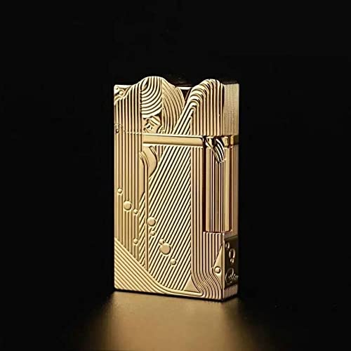 Sanji Brass Mermaid Flip Lighter, Nostalgic Roller Kerosene Lighter mit Seitenzündung, Refillbar, geeignet für Sammlung und Geschenkserie (Öl nicht...