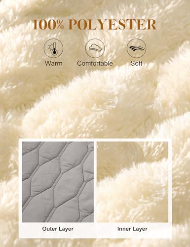 Women's Quilted Vest V Neck Fleece Puffer Vest Slim Fit Button Down Padded Gilet Sleeveless Outerwear Coat4