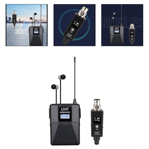 ZYWUOY Wireless In Ear Monitor System, UHF Wireless In Ear Monitore 20 Kanäle für Studio, Live Recording und Performance